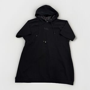 Kin Apparel Dress Size 3X Black Adjustable Satin Lined Hoodie Mini